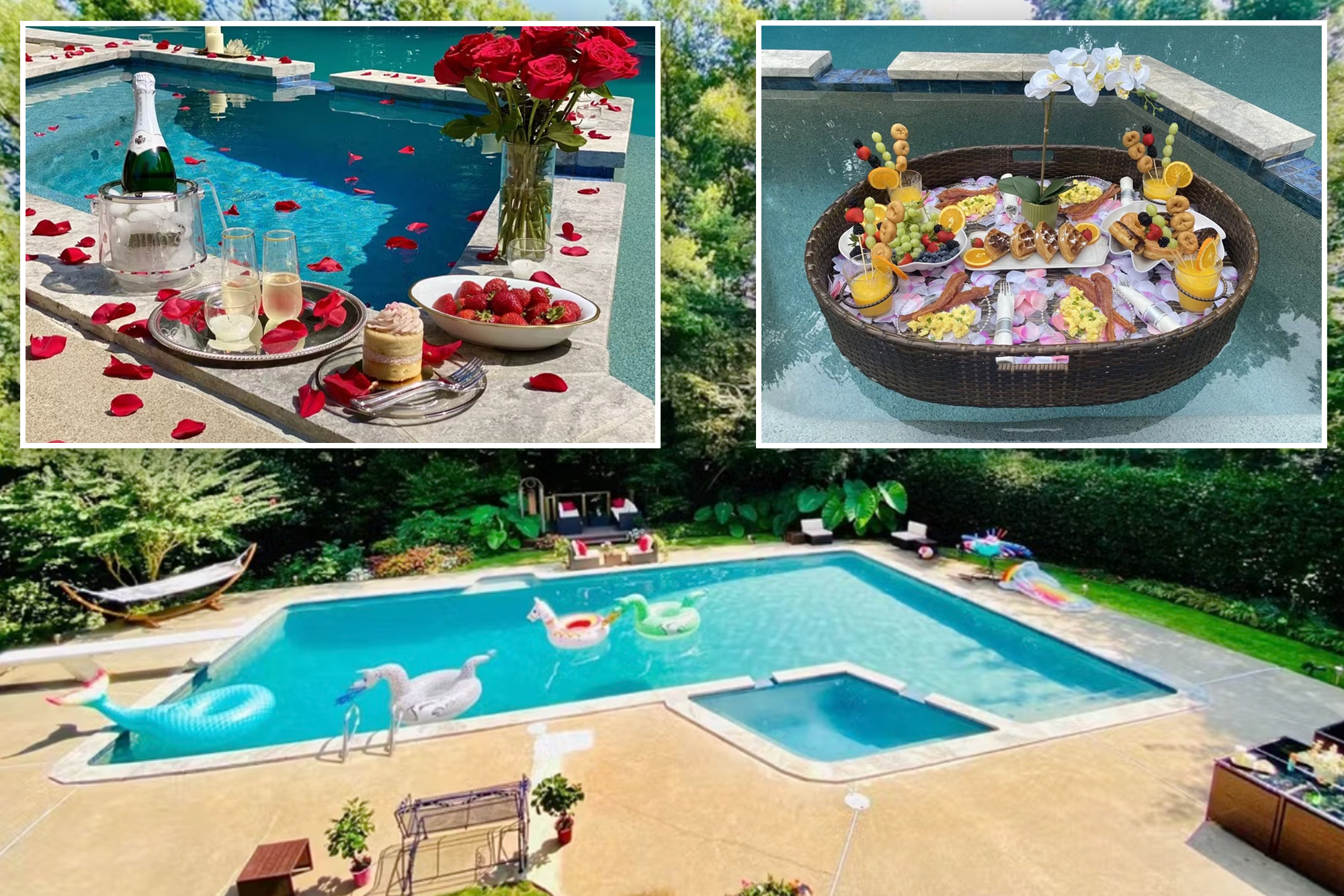 I pay my mortgage renting my pool all year round and make it a "private oasis"