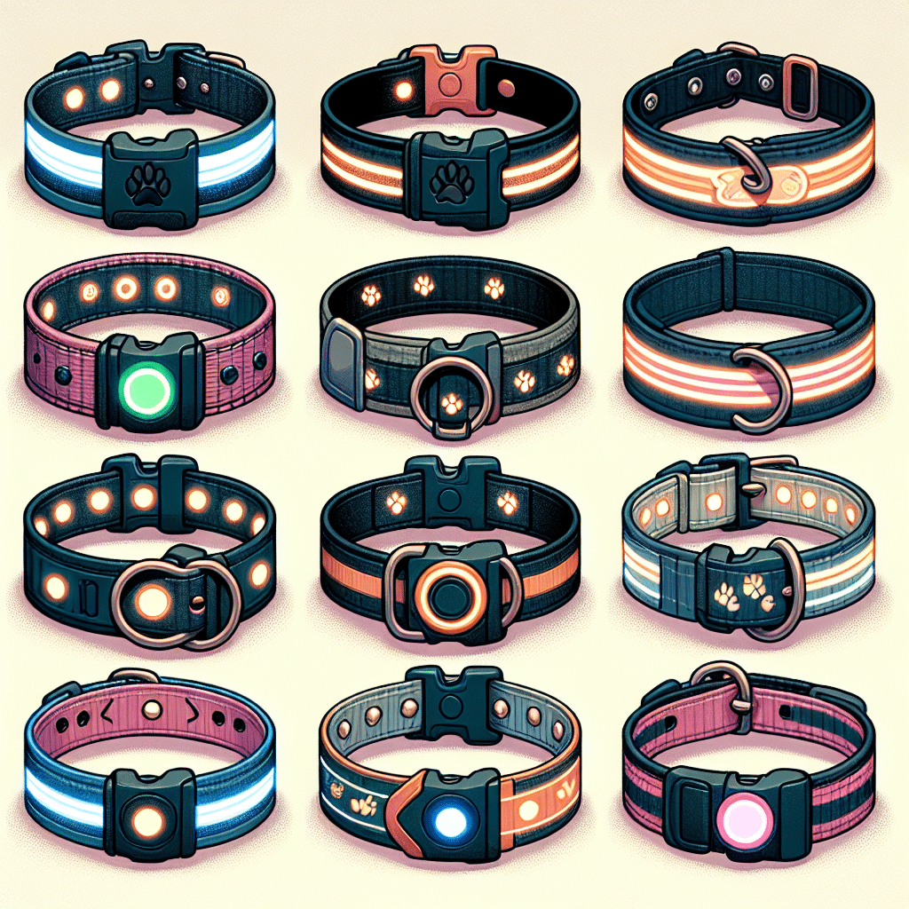 trendy reflective dog collars for nighttime walks