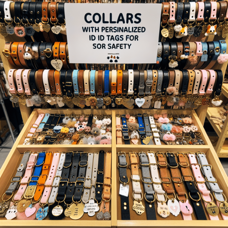 collars with personalized ID tags for safety