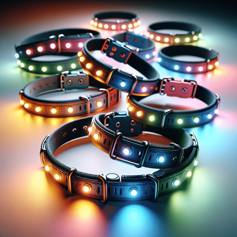 collars with integrated LED lights for visibility