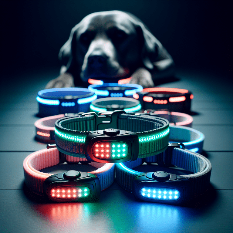 collars with integrated LED lights for visibility